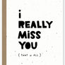 Miss you wildflower seed paper card